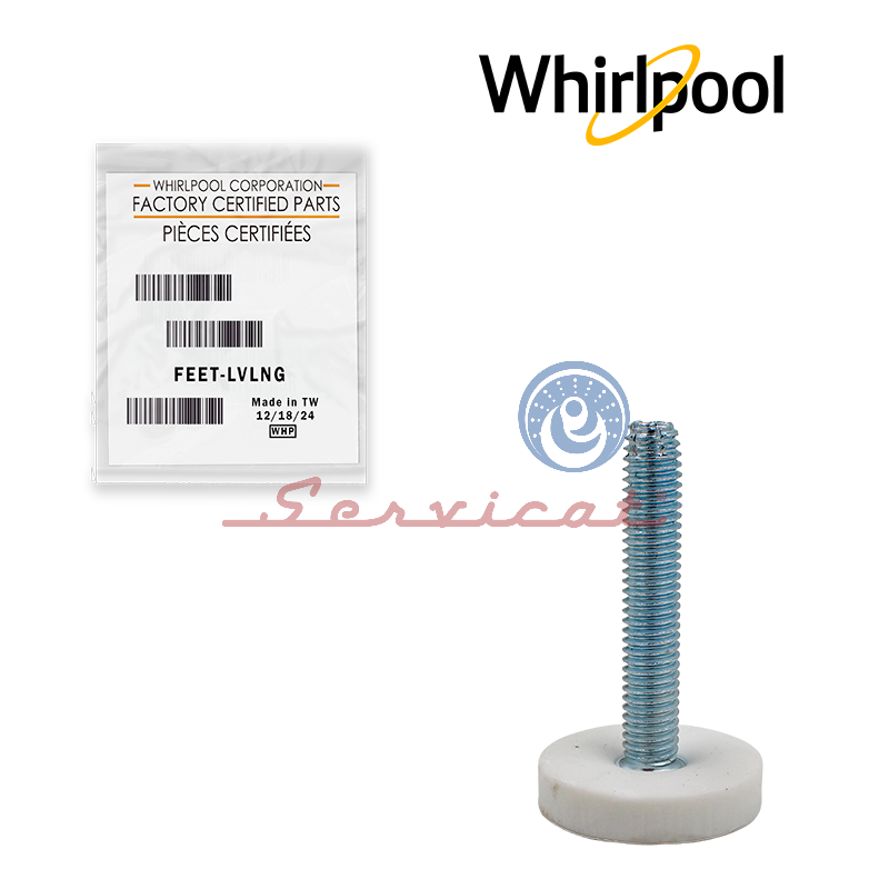 PATA NIVELADORA ROSCABLE 3/8'' X 6.2CM ORIGINAL LAVADORA WHIRLPOOL