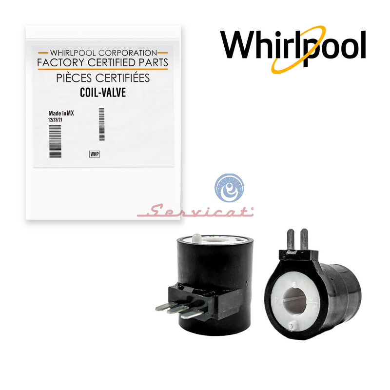 KIT DE BOBINAS DE VÁLVULA DE CONTROL DE GAS 110V ORIGINAL SECADORA WHIRLPOOL