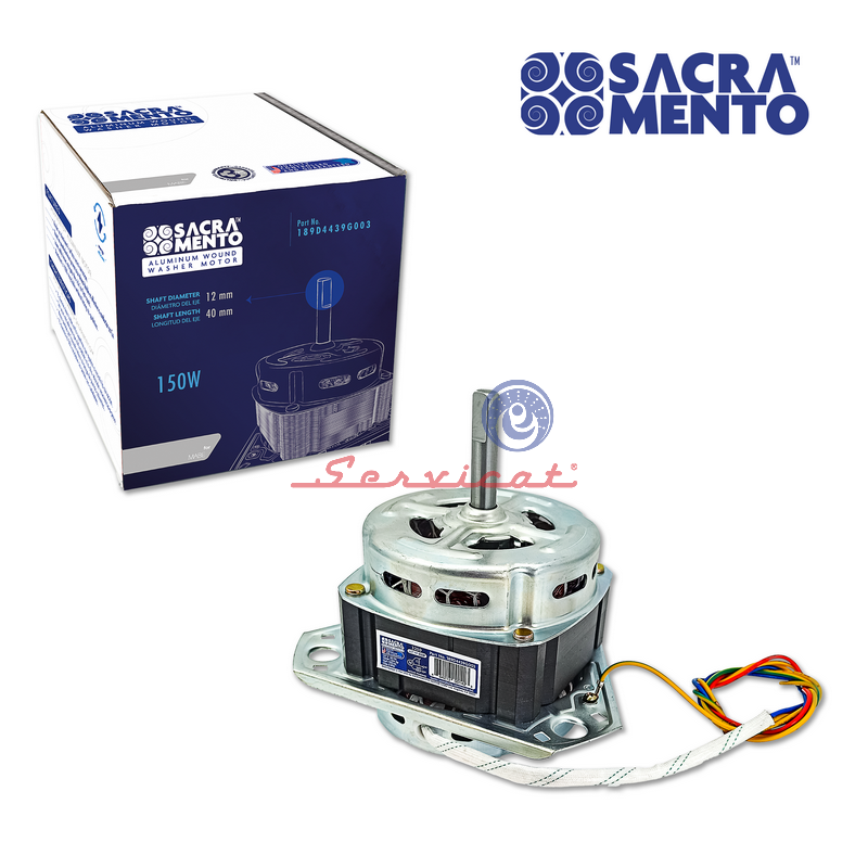 MOTOR 150W SACRAMENTO LAVADORA MABE