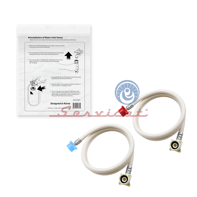 KIT DE MANGUERAS DE INGRESO DE AGUA 1.5M LAVADORA LG
