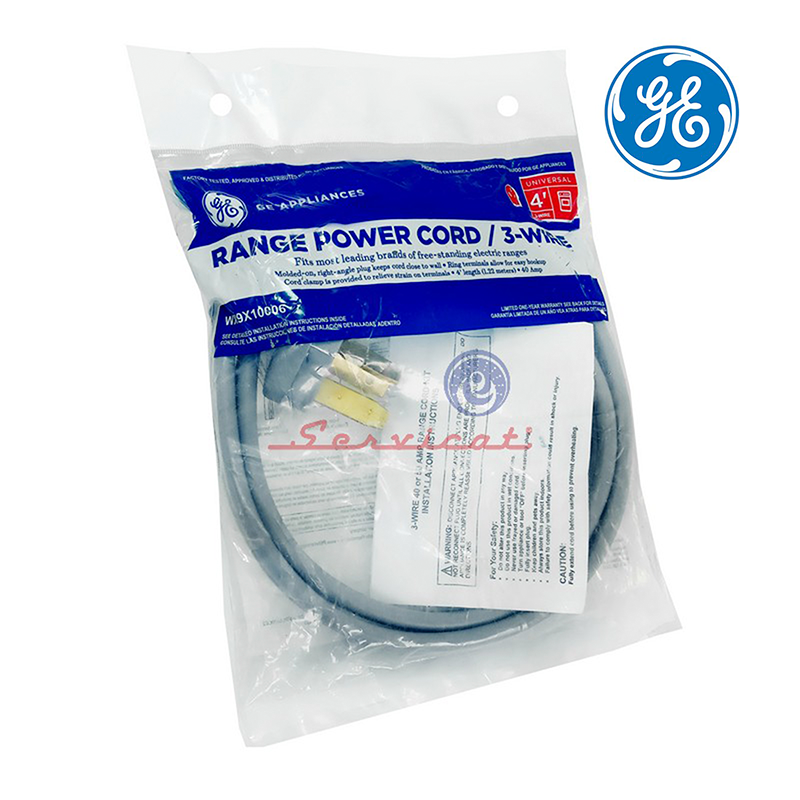 CABLE DE ENERGÍA 1.22M ORIGINAL COCINA WHIRLPOOL - GENERAL ELECTRIC - FRIGIDAIRE - ELECTROLUX
