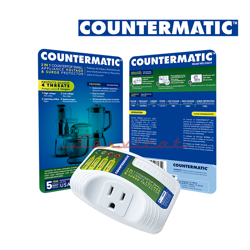 PROTECTOR DE VOLTAJE 110V - 30SEG - 15A COUNTERMATIC ELECTRODOMÉSTICOS PEQUEÑOS TODAS LAS MARCAS