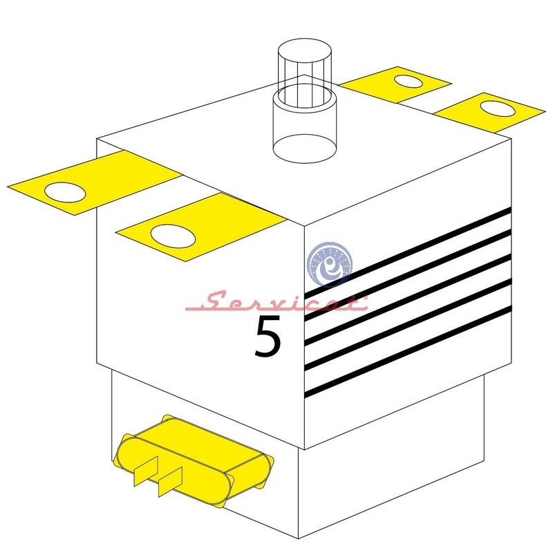 MAGNETRON 5 ALETAS MICROONDAS LG - SAMSUNG