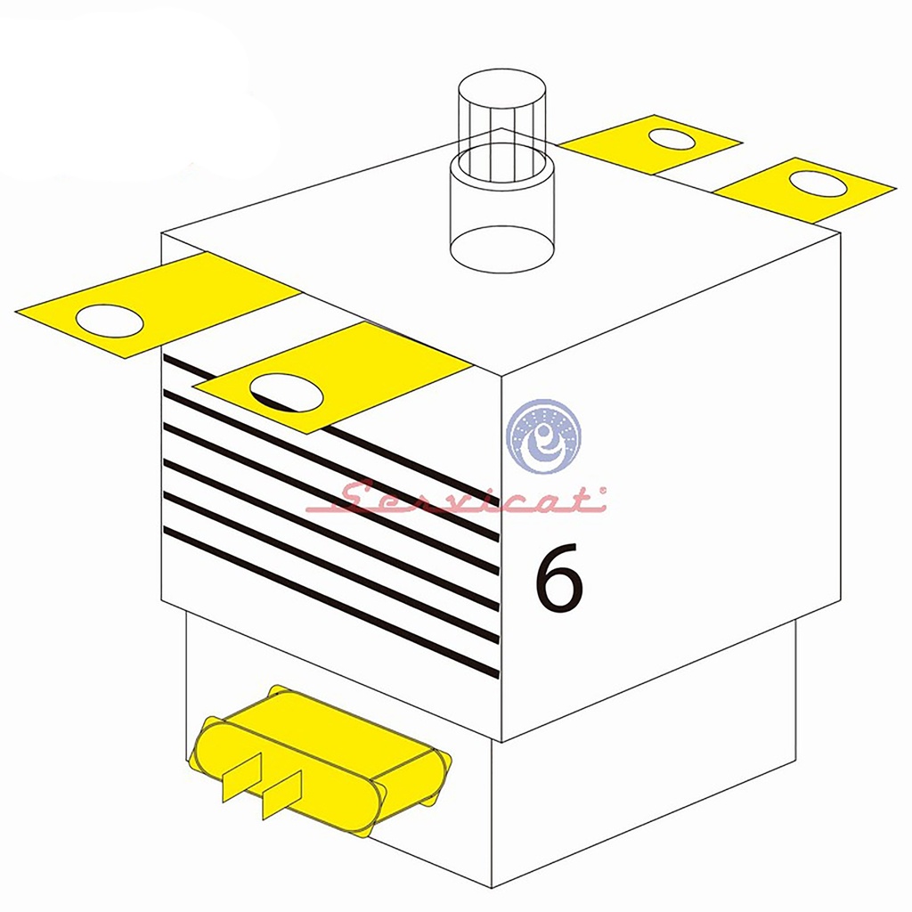 MAGNETRON 6 ALETAS MIST MICROONDAS WHIRLPOOL