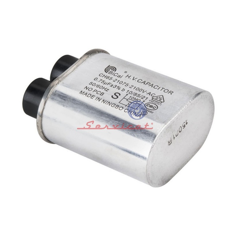 CAPACITOR DE MARCHA 0.75UF A 2100VAC ORIGINAL MICROONDAS ELECTROLUX - FRIGIDAIRE