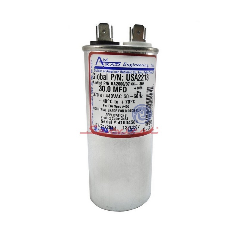 CAPACITOR DE MARCHA 30UF A 370 - 440VAC ORIGINAL AIRE ACONDICIONADO TODAS LAS MARCAS