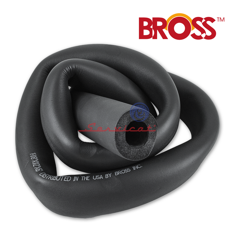 RUBATEX 1 1/8" X 1/2" X 1.8M BROSS AIRE ACONDICIONADO TODAS LAS MARCAS