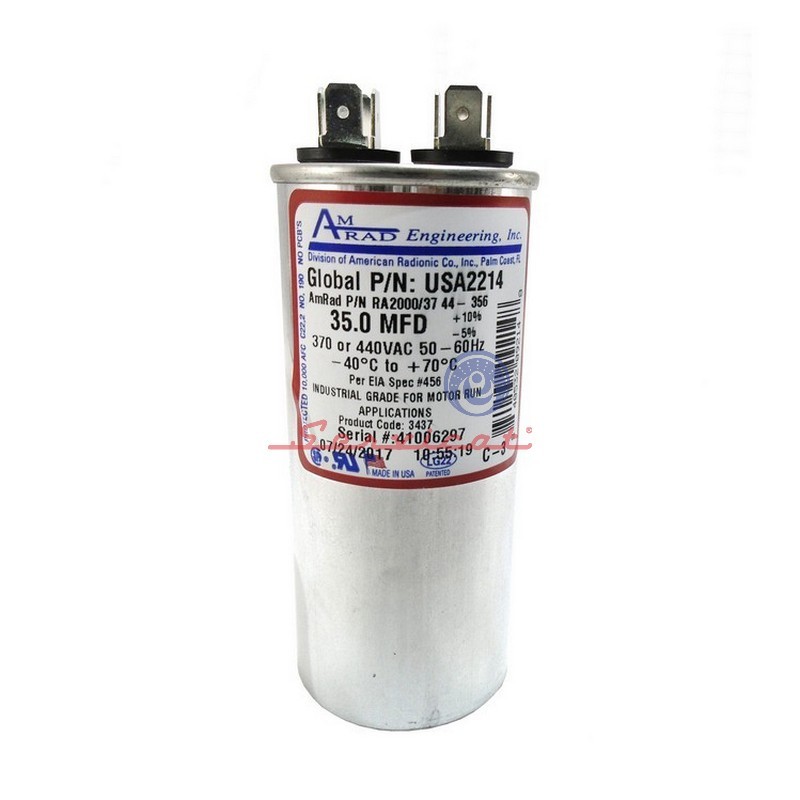 CAPACITOR DE MARCHA 35UF A 370 - 440VAC ORIGINAL AIRE ACONDICIONADO TODAS LAS MARCAS