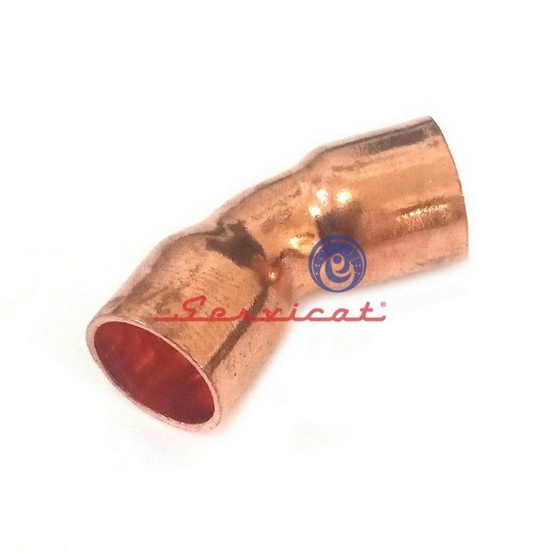 ACOPLE CODO DE COBRE 3/8" A 45° AIRE ACONDICIONADO TODAS LAS MARCAS