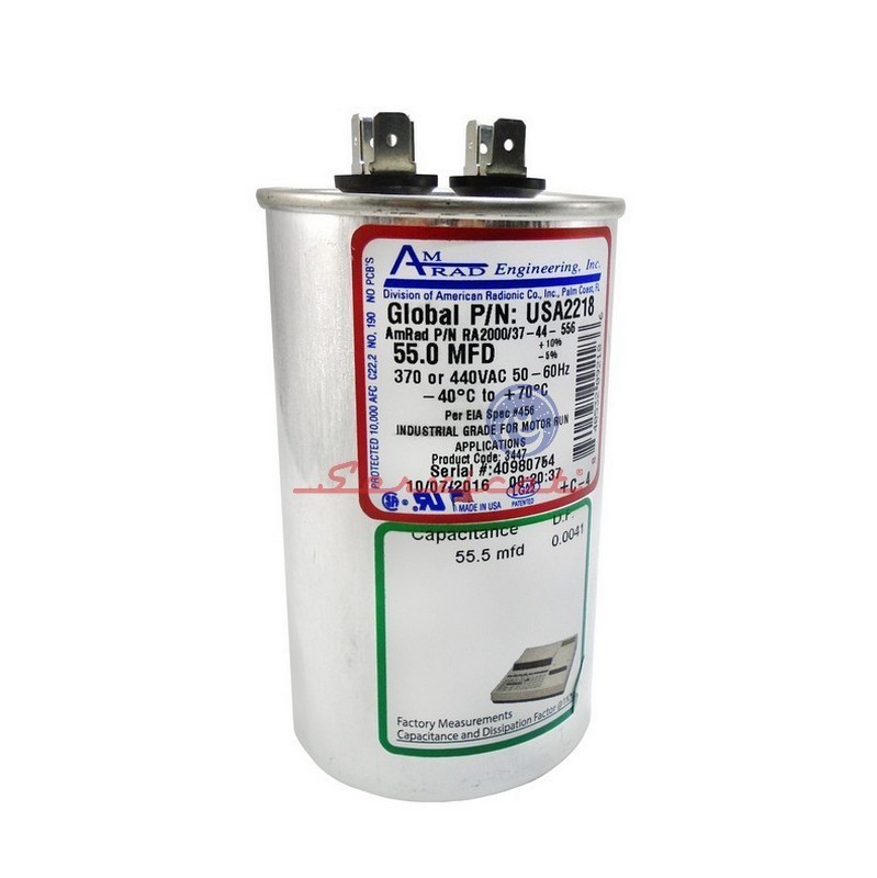 CAPACITOR DE MARCHA 55UF A 370 - 440VAC ORIGINAL AIRE ACONDICIONADO TODAS LAS MARCAS