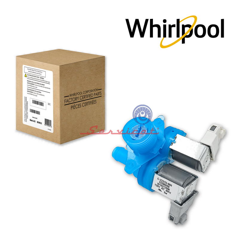 ELECTROVÁLVULA 2 SOLENOIDES - 120V ORIGINAL LAVADORA WHIRLPOOL