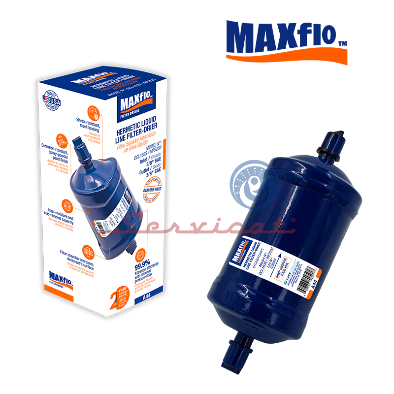 FILTRO DESHIDRATADOR SOLDABLE 3/8'' X 3/8'' MAXFLO AIRE ACONDICIONADO TODAS LAS MARCAS