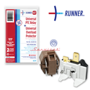 KIT RELÉ Y PROTECTOR TÉRMICO RUNNER REFRIGERADORA TODAS LAS MARCAS