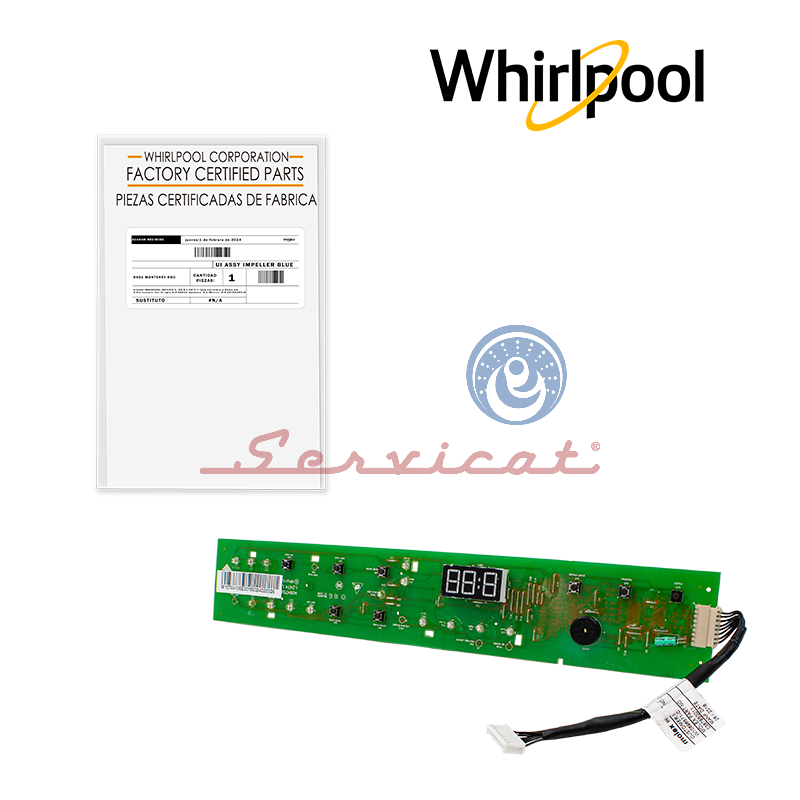 TARJETA ELECTRÓNICA DE CONTROL 1 CONECTOR - 120V ORIGINAL LAVADORA WHIRLPOOL