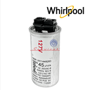 CAPACITOR DE MARCHA 45UF A 127 - 250VAC ORIGINAL LAVADORA WHIRLPOOL - ELECTROLUX - HACEB