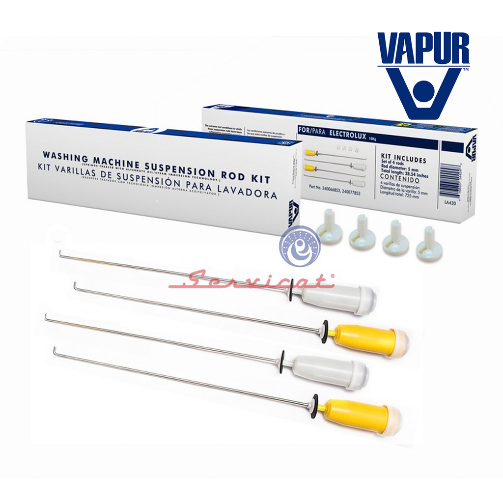 KIT BARRAS DE SUSPENSIÓN 72.5CM VAPUR LAVADORA ELECTROLUX