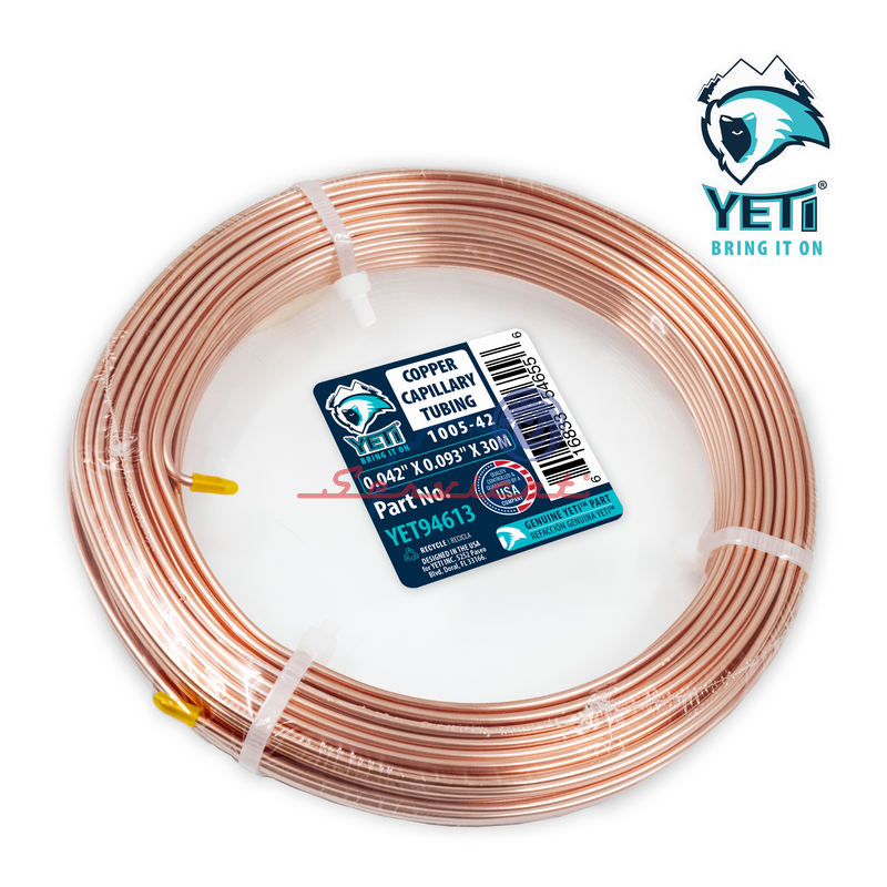 "CAPILAR DE COBRE 0.042"" X 0.093"" X 30M ORIGINAL YETI REFRIGERADORA TODAS LAS MARCAS"