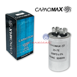 [12020] CAPACITOR DE MARCHA 20UF A 370VAC CAPACIMAX REFRIGERADORA TODAS LAS MARCAS