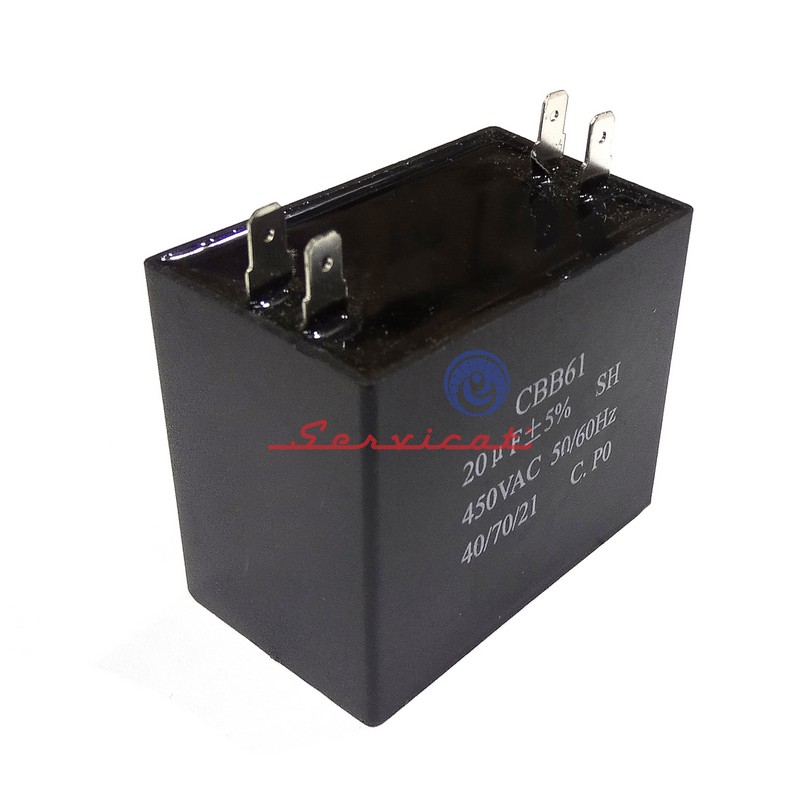 CAPACITOR DE MARCHA 20UF A 450VAC REFRIGERADORA MABE