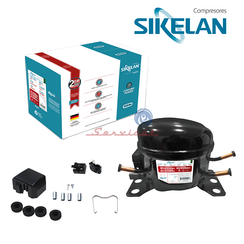 COMPRESOR 1/10HP - R134A - LBP ORIGINAL SIKELAN REFRIGERADORA TODAS LAS MARCAS