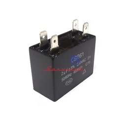 [12262] CAPACITOR DE MARCHA 2UF A 250VAC REFRIGERADORA TODAS LAS MARCAS