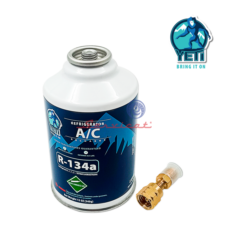 POTE DE GAS REFRIGERANTE R134A - 340GR ORIGINAL YETI REFRIGERADORA TODAS LAS MARCAS
