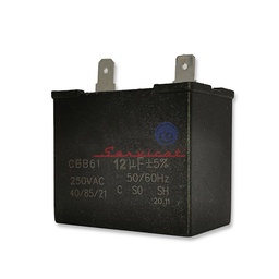 [12702] CAPACITOR DE MARCHA 12UF A 250VAC REFRIGERADORA TODAS LAS MARCAS