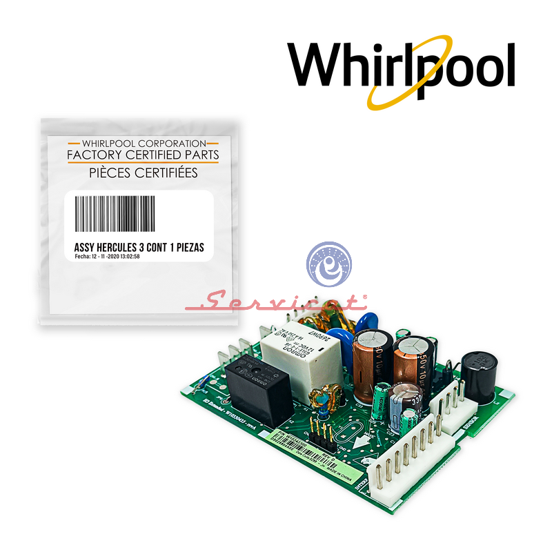 TARJETA ELECTRÓNICA DE CONTROL  3 CONECTORES ORIGINAL REFRIGERADORA WHIRLPOOL