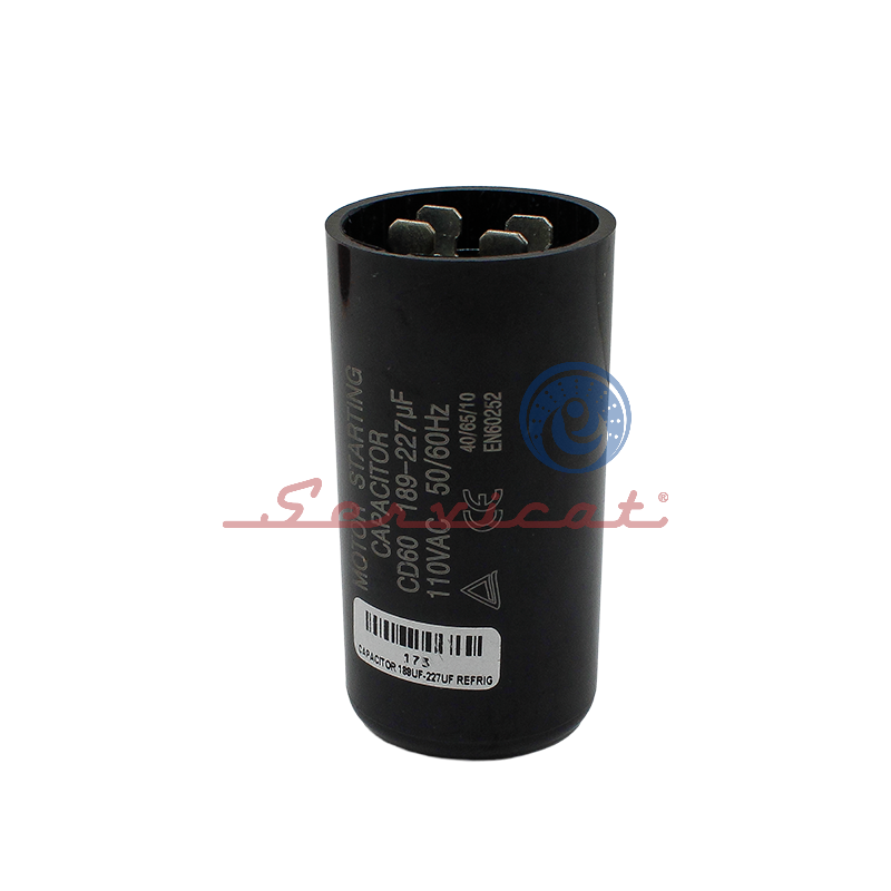 CAPACITOR DE ARRANQUE 189 - 227UF A 110VAC REFRIGERADORA WHIRLPOOL