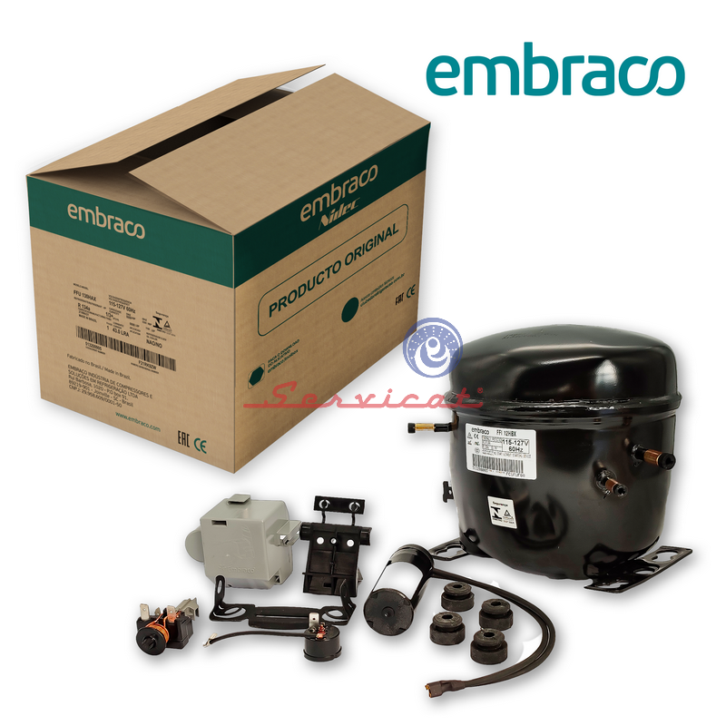 COMPRESOR 1/3+HP - R134A - LBP/MBP ORIGINAL REFRIGERADORA TODAS LAS MARCAS
