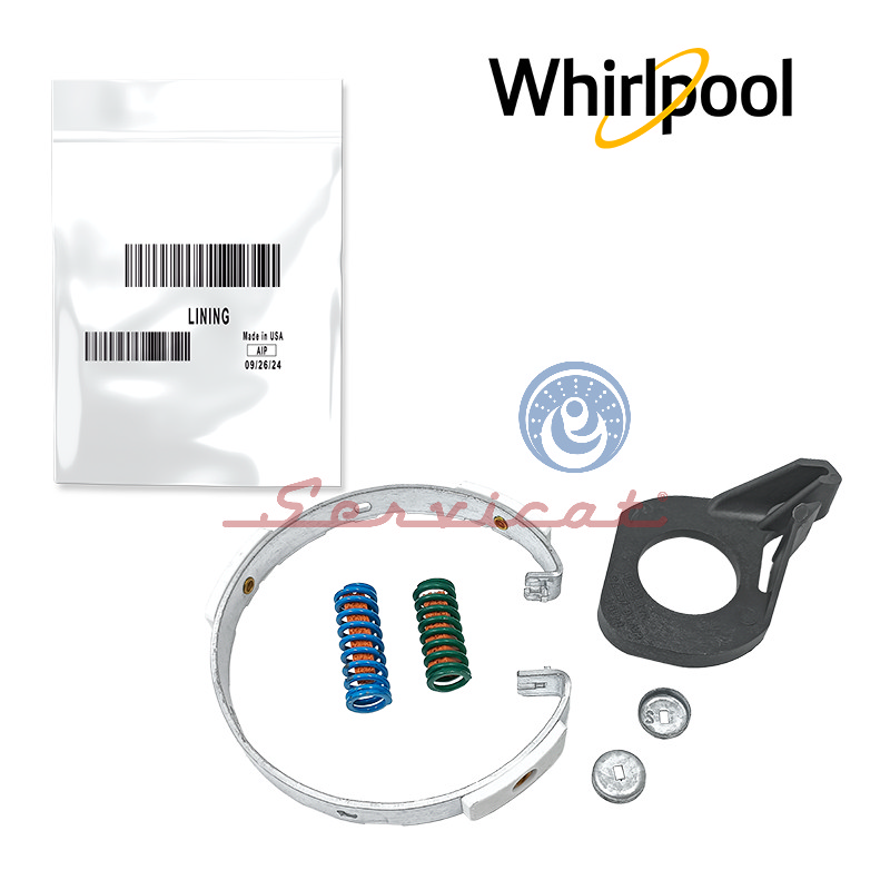 KIT DE REPARACIÓN DE EMBRAGUE CINTA + RESORTES + ACOPLE ORIGINAL LAVADORA WHIRLPOOL