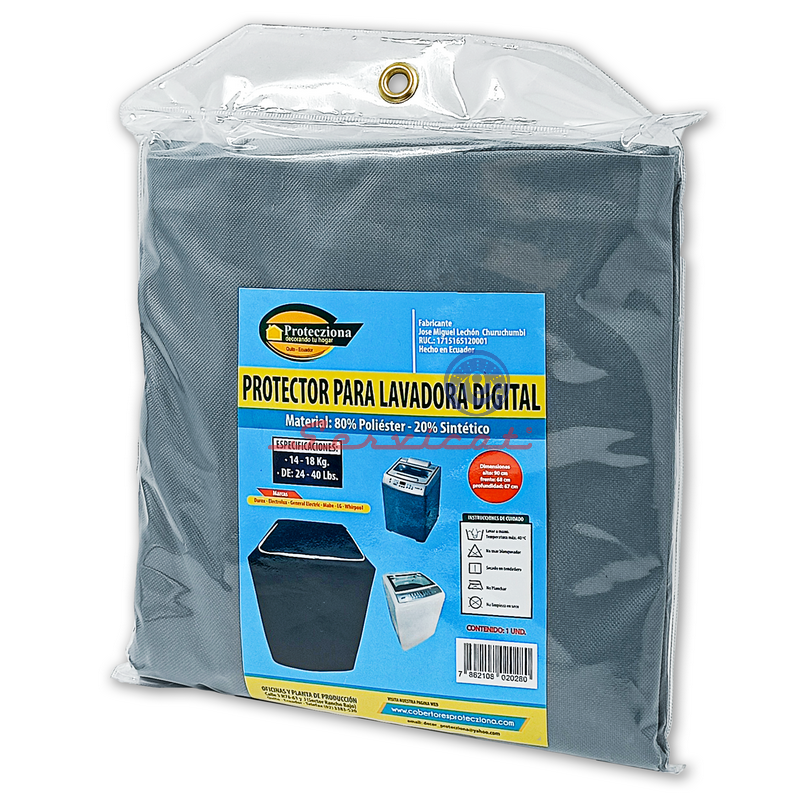 FORRO COBERTOR GRIS LAVADORA DIGITAL TODAS LAS MARCAS