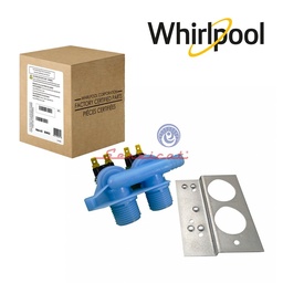 [2610] ELECTROVÁLVULA 2 SOLENOIDES - 110V A 120V ORIGINAL LAVADORA WHIRLPOOL - ELECTROLUX - FRIGIDAIRE