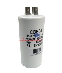 [2905] CAPACITOR DE MARCHA 45UF A 250VAC LAVADORA WHIRLPOOL - ELECTROLUX