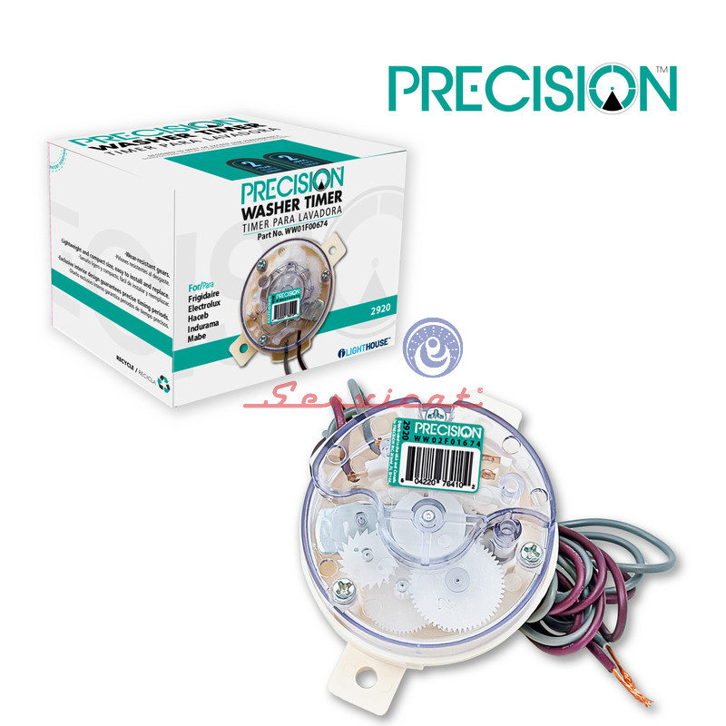 TIMER REDONDO 2 CABLES-2 SUJECIONES RECTAS PRECISION LAVADORA MABE - ELECTROLUX - HACEB - INDURAMA