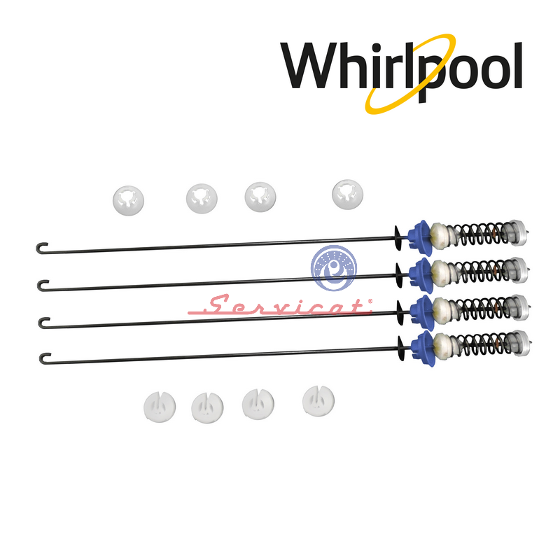 KIT BARRAS DE SUSPENSIÓN 67CM ORIGINAL LAVADORA WHIRLPOOL