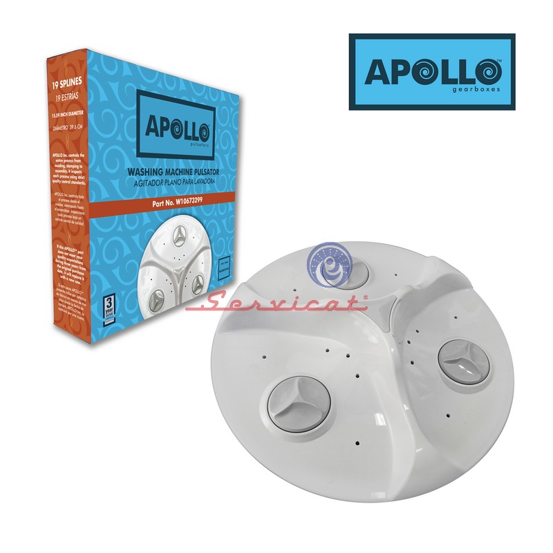 AGITADOR PLANO 39.6CM APOLLO LAVADORA WHIRLPOOL