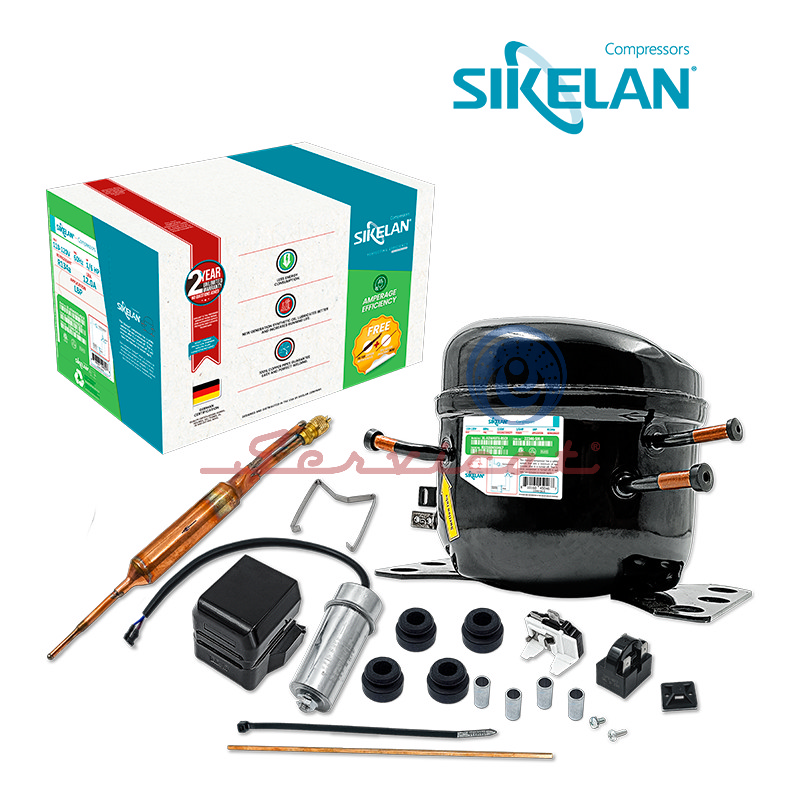 COMPRESOR 1/6HP - R134A - LBP ORIGINAL SIKELAN REFRIGERADORA TODAS LAS MARCAS