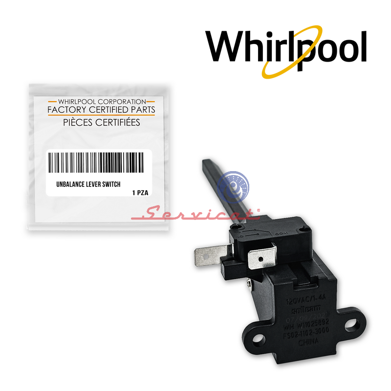 INTERRUPTOR DE BALANCEO ELÉCTRICO 2 PINES - 120V ORIGINAL LAVADORA WHIRLPOOL
