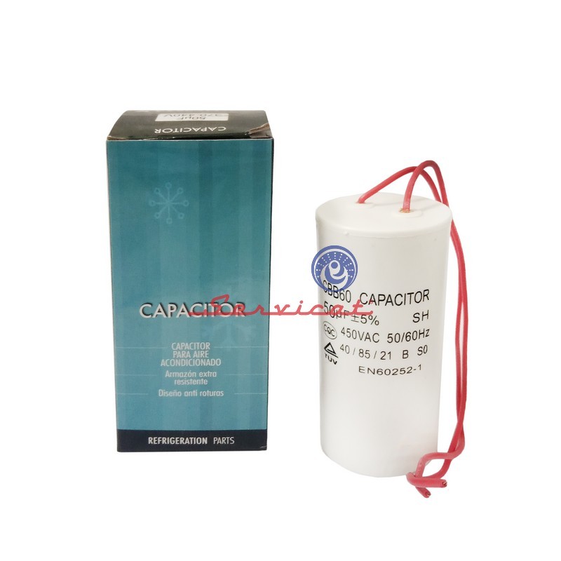CAPACITOR DE MARCHA 50UF A 450VAC CAPACIMAX LAVADORA TODAS LAS MARCAS