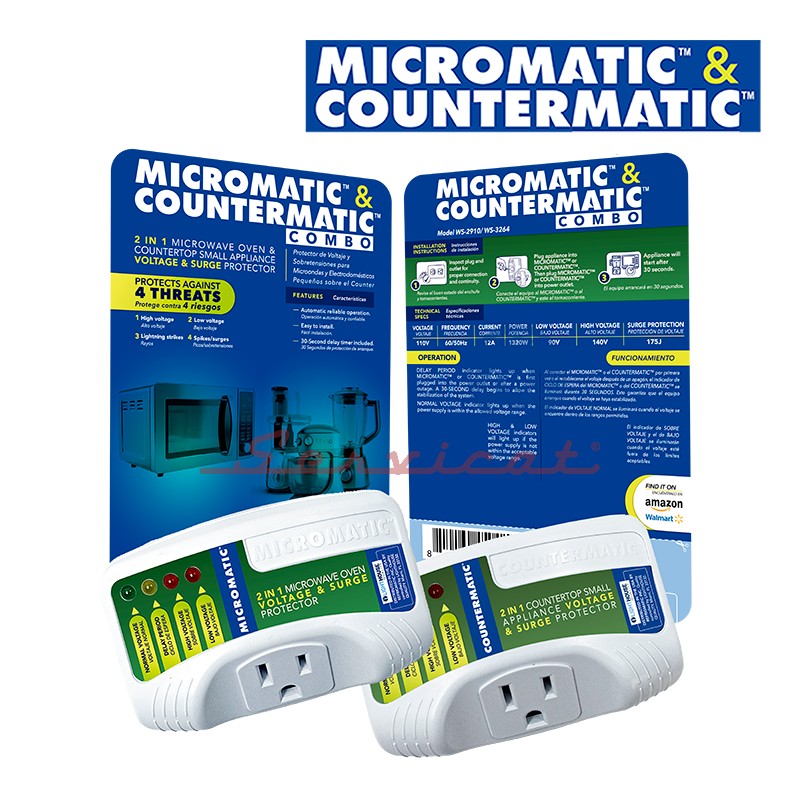 KIT PROTECTOR DE VOLTAJE 110V - 30S - 15A MICROMATIC COUNTERMATIC TODAS LAS MARCAS