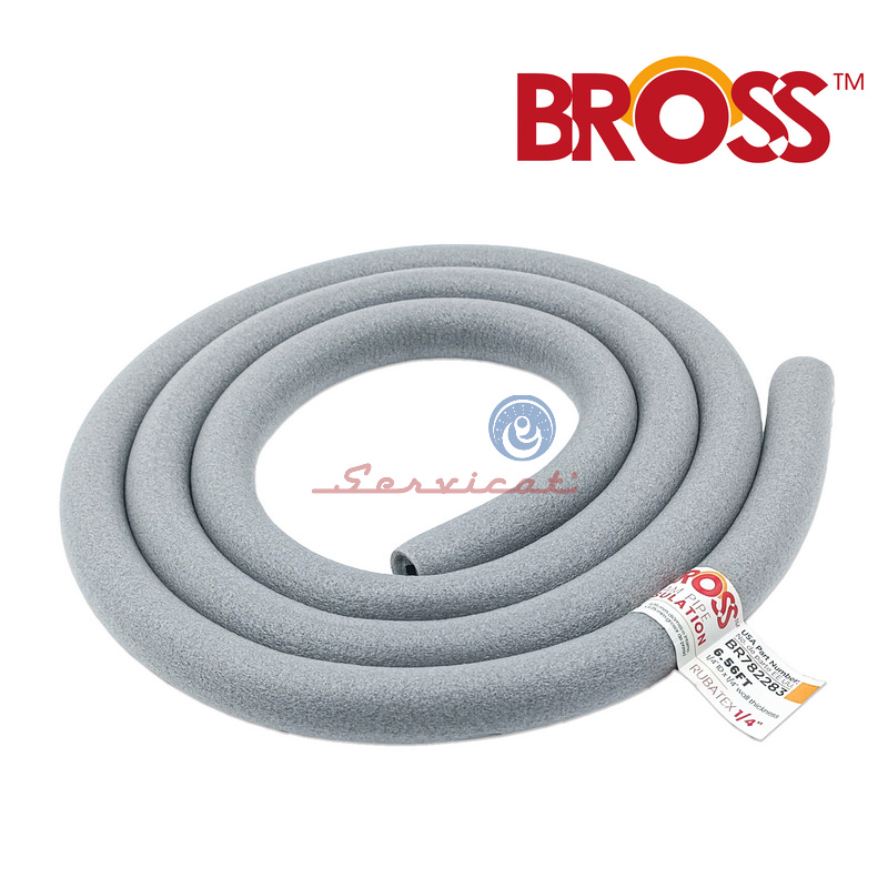 RUBATEX 1/4"X1/4"X2.0M BROSS AIRE ACONDICIONADO TODAS LAS MARCAS