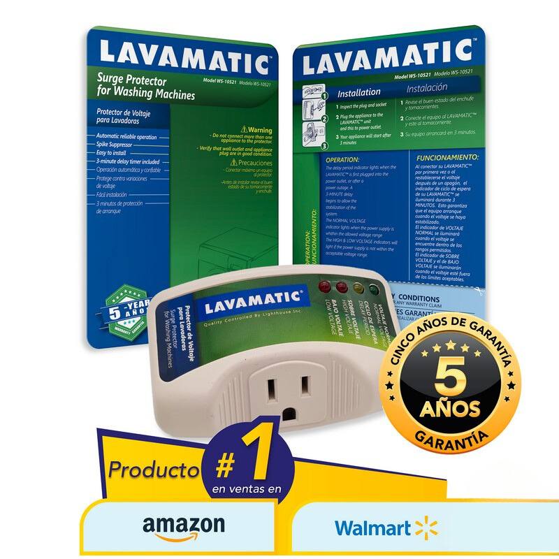 ***BAJO PEDIDO*** PACK PROTECTORES DE VOLTAJE 110V - 3MIN - 10A LAVAMATIC LAVADORA TODAS LAS MARCAS