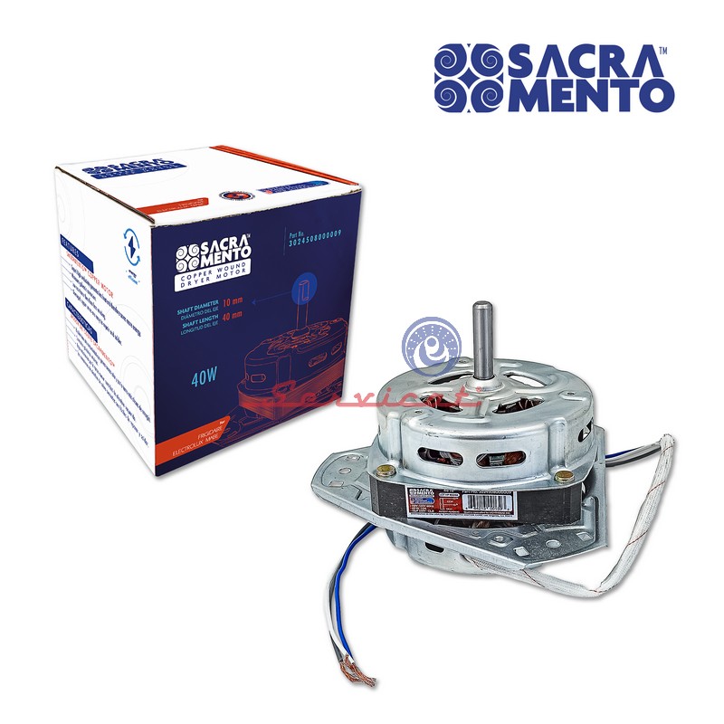 MOTOR 40W SACRAMENTO SECADORA ELECTROLUX - MABE - FRIGIDAIRE