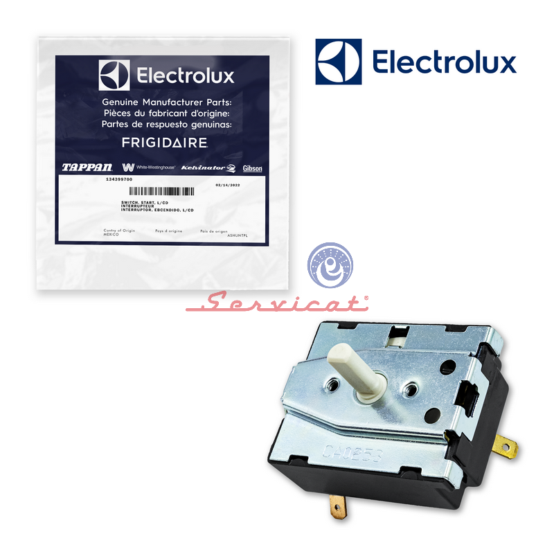 SWITCH ARRANQUE ORIGINAL SECADORA  ECASA - FRIGIDAIRE - ELECTROLUX - WESTINGHOUSE