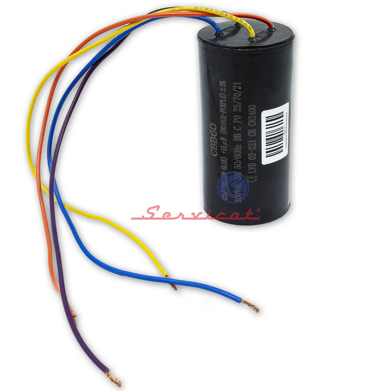 CAPACITOR DE MARCHA 15 - 42UF A 300VAC LAVADORA ELECTROLUX - FRIGIDAIRE - SMC