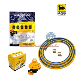 KIT VÁLVULA REGULADORA DE GAS + MANGUERA + ABRAZADERAS ORIGINAL COCINA TODAS LAS MARCAS