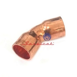 ACOPLE CODO DE COBRE 3/8'' A 45° AIRE ACONDICIONADO TODAS LAS MARCAS