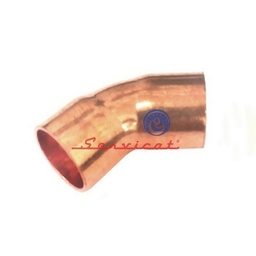 ACOPLE CODO DE COBRE 1/2'' A 45° AIRE ACONDICIONADO TODAS LAS MARCAS
