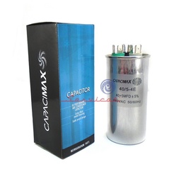 CAPACITOR DE MARCHA 40 + 5UF A 440VAC CAPACIMAX AIRE ACONDICIONADO TODAS LAS MARCAS